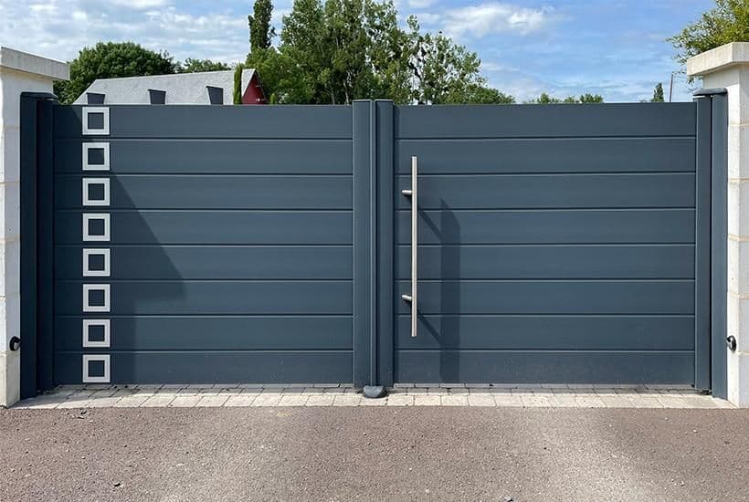 Portail battant aluminium anthracite KSM