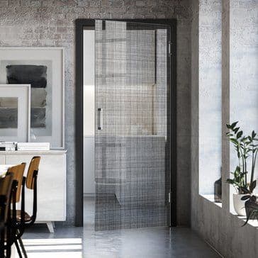 Porte intérieure en verre Huga à motif