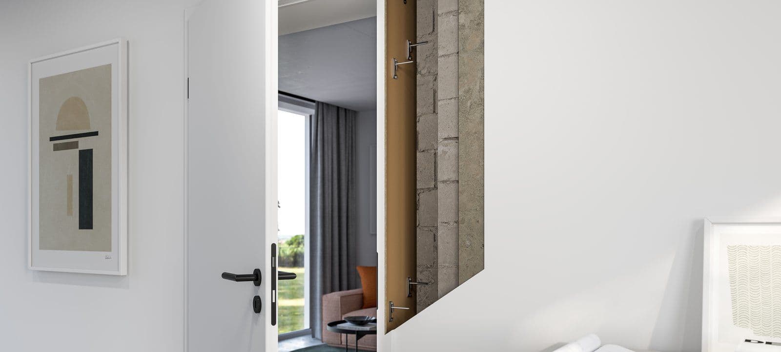 Pose propre d’un encadrement de porte intérieure