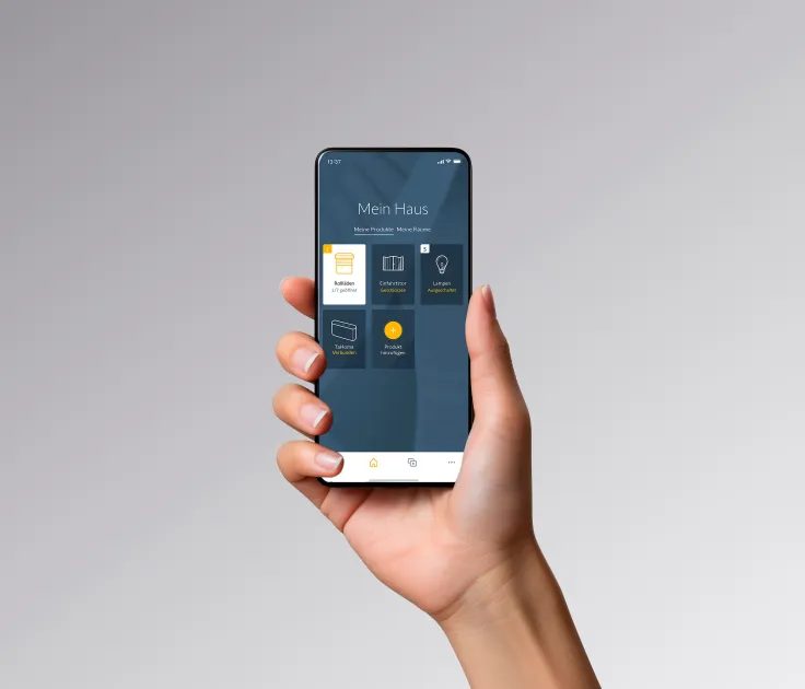 App Somfy TaHoma auf dem Smartphone